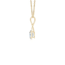 Oval Lab-Grown Diamond Infinity Twist Pendant with Accents