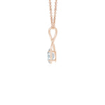 Load image into Gallery viewer, Oval Lab-Grown Diamond Infinity Twist Pendant with Accents
