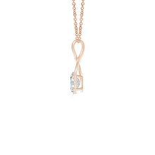 Oval Lab-Grown Diamond Infinity Twist Pendant with Accents