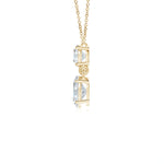 Load image into Gallery viewer, Lab-Grown Solitaire Oval Diamond Drop Pendant with Accent
