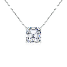 Lab-Grown Asscher-Cut Diamond Solitaire Pendant