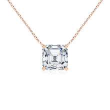 Lab-Grown Asscher-Cut Diamond Solitaire Pendant
