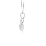 Load image into Gallery viewer, Lab-Grown Oval Diamond Solitaire Infinity Knot Pendant
