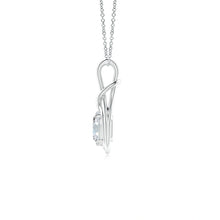 Lab-Grown Oval Diamond Solitaire Infinity Knot Pendant