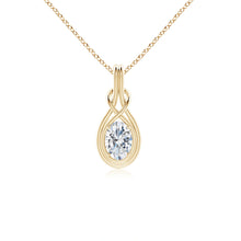 Lab-Grown Oval Diamond Solitaire Infinity Knot Pendant