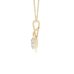 Load image into Gallery viewer, Lab-Grown Oval Diamond Solitaire Infinity Knot Pendant
