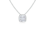 Load image into Gallery viewer, Lab-Grown Bezel-Set Cushion Diamond Solitaire Pendant
