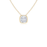 Load image into Gallery viewer, Lab-Grown Bezel-Set Cushion Diamond Solitaire Pendant
