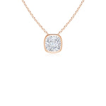 Load image into Gallery viewer, Lab-Grown Bezel-Set Cushion Diamond Solitaire Pendant
