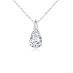 Load image into Gallery viewer, Prong-Set Pear-Shaped Lab-Grown Diamond Solitaire Pendant
