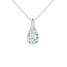 Prong-Set Pear-Shaped Lab-Grown Diamond Solitaire Pendant