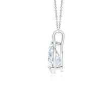 Prong-Set Pear-Shaped Lab-Grown Diamond Solitaire Pendant