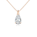 Load image into Gallery viewer, Prong-Set Pear-Shaped Lab-Grown Diamond Solitaire Pendant

