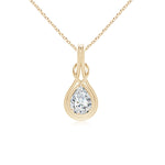 Load image into Gallery viewer, Lab-Grown Pear Diamond Solitaire Infinity Knot Pendant
