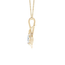 Lab-Grown Pear Diamond Solitaire Infinity Knot Pendant