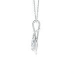 Load image into Gallery viewer, Lab-Grown Pear Diamond Solitaire Infinity Knot Pendant
