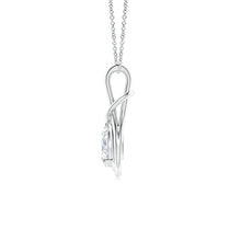 Lab-Grown Pear Diamond Solitaire Infinity Knot Pendant