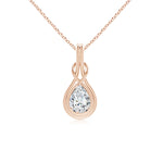 Load image into Gallery viewer, Lab-Grown Pear Diamond Solitaire Infinity Knot Pendant
