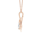 Load image into Gallery viewer, Lab-Grown Pear Diamond Solitaire Infinity Knot Pendant
