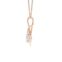 Lab-Grown Pear Diamond Solitaire Infinity Knot Pendant
