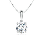 Load image into Gallery viewer, Classic Solitaire Prong-Set Round Lab-Grown Diamond Pendant
