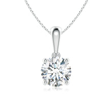 Classic Solitaire Prong-Set Round Lab-Grown Diamond Pendant