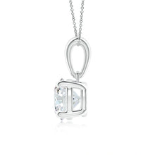 Classic Solitaire Prong-Set Round Lab-Grown Diamond Pendant
