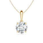 Load image into Gallery viewer, Classic Solitaire Prong-Set Round Lab-Grown Diamond Pendant
