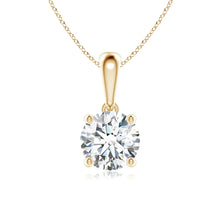 Classic Solitaire Prong-Set Round Lab-Grown Diamond Pendant