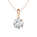 Load image into Gallery viewer, Classic Solitaire Prong-Set Round Lab-Grown Diamond Pendant
