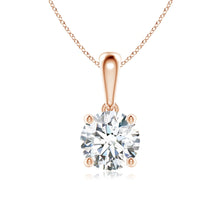 Classic Solitaire Prong-Set Round Lab-Grown Diamond Pendant