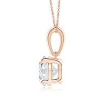 Classic Solitaire Prong-Set Round Lab-Grown Diamond Pendant
