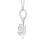 Load image into Gallery viewer, Lab-Grown Solitaire Round Diamond Infinity Twist Pendant
