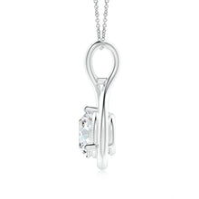 Lab-Grown Solitaire Round Diamond Infinity Twist Pendant