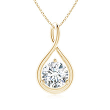 Lab-Grown Solitaire Round Diamond Infinity Twist Pendant