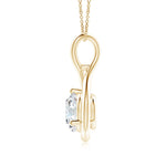 Load image into Gallery viewer, Lab-Grown Solitaire Round Diamond Infinity Twist Pendant

