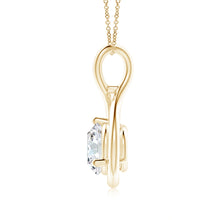 Lab-Grown Solitaire Round Diamond Infinity Twist Pendant