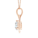 Load image into Gallery viewer, Lab-Grown Solitaire Round Diamond Infinity Twist Pendant
