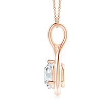 Lab-Grown Solitaire Round Diamond Infinity Twist Pendant
