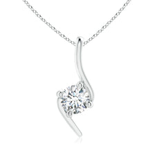Lab-Grown Prong-Set Diamond Solitaire Bypass Pendant