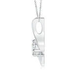 Load image into Gallery viewer, Lab-Grown Prong-Set Diamond Solitaire Bypass Pendant
