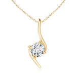 Load image into Gallery viewer, Lab-Grown Prong-Set Diamond Solitaire Bypass Pendant
