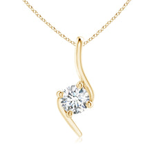 Lab-Grown Prong-Set Diamond Solitaire Bypass Pendant