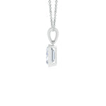 Load image into Gallery viewer, Bezel-Set Emerald-Cut Lab-Grown Diamond Solitaire Pendant
