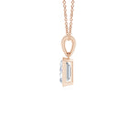 Load image into Gallery viewer, Bezel-Set Emerald-Cut Lab-Grown Diamond Solitaire Pendant
