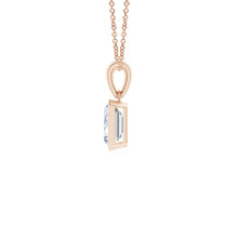 Bezel-Set Emerald-Cut Lab-Grown Diamond Solitaire Pendant