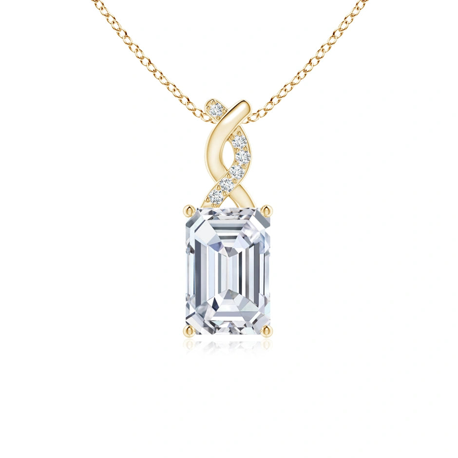 Lab-Grown Diamond Pendant with Entwined Bale