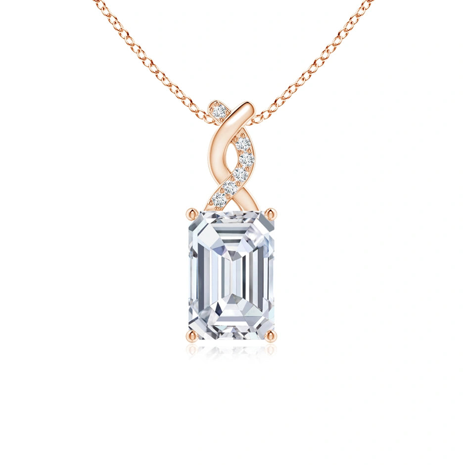 Lab-Grown Diamond Pendant with Entwined Bale