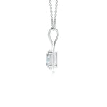 Load image into Gallery viewer, Lab-Grown Solitaire Oval Diamond Twist Bale Pendant
