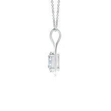 Lab-Grown Solitaire Oval Diamond Twist Bale Pendant